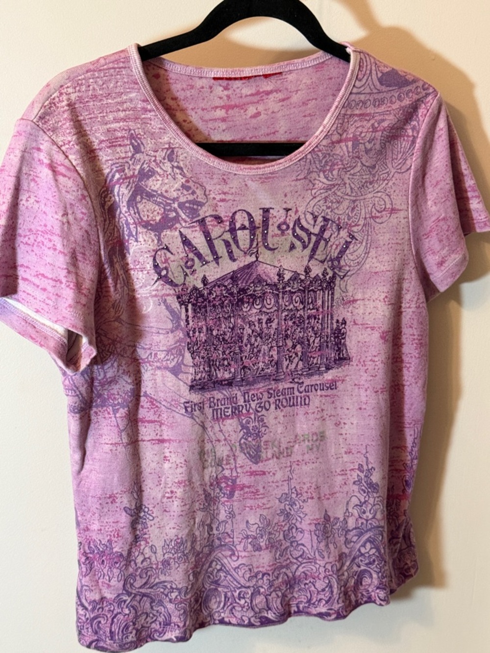 Carousel Graphic Pink Tee